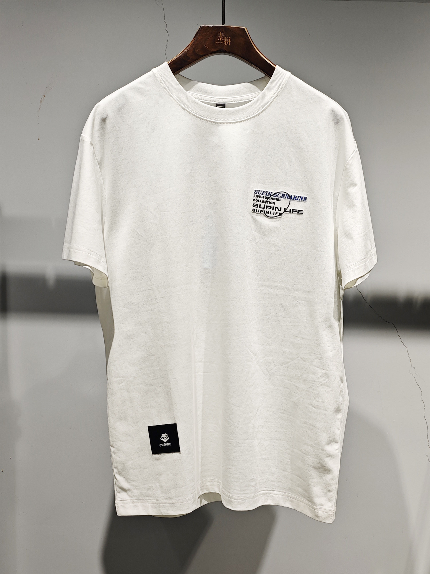 素拼男装2024夏季新款短袖t恤黑标凉感科技质感印花痞帅炸街小白t