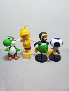 任天堂游戏手办超级马里奥耀西蘑菇金币人手办摆件儿童玩具礼物