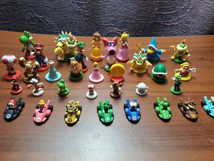 正版孩之宝 任天堂超级玛丽 马里奥 路易基 迷你公仔手办模型摆件