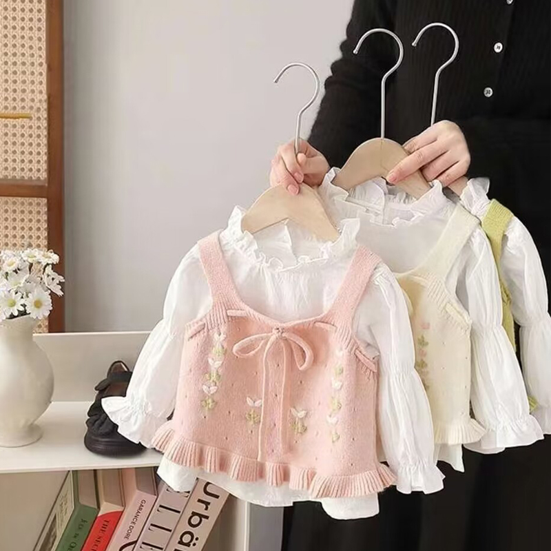 背心针织马甲甜美春秋季坎肩