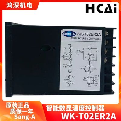 WK-T02ER2A智能数显温控器 继电器输出72*72LCD温度表电源220V