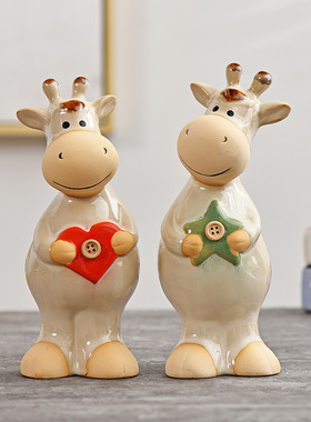 景德镇陶瓷牛气冲天吉祥物摆件