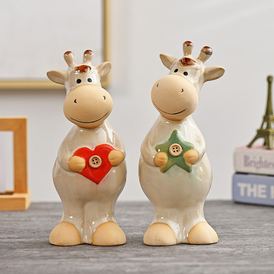 景德镇陶瓷牛气冲天吉祥物摆件