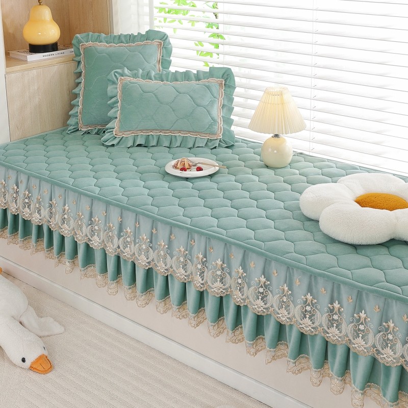 飘窗垫窗台垫定做新款防滑毛绒榻榻米沙发垫卧室落地窗阳台坐垫子