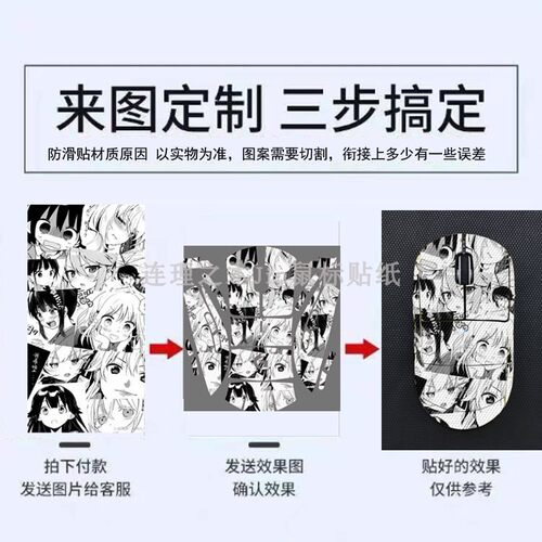 适用罗技g502g304g102GPW1代2代3代4毒蝰V3pro鼠标防滑贴定制纹理