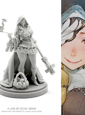 38mm  Beauty Soldier 女神系列 树脂兵人(原特白模) A-458