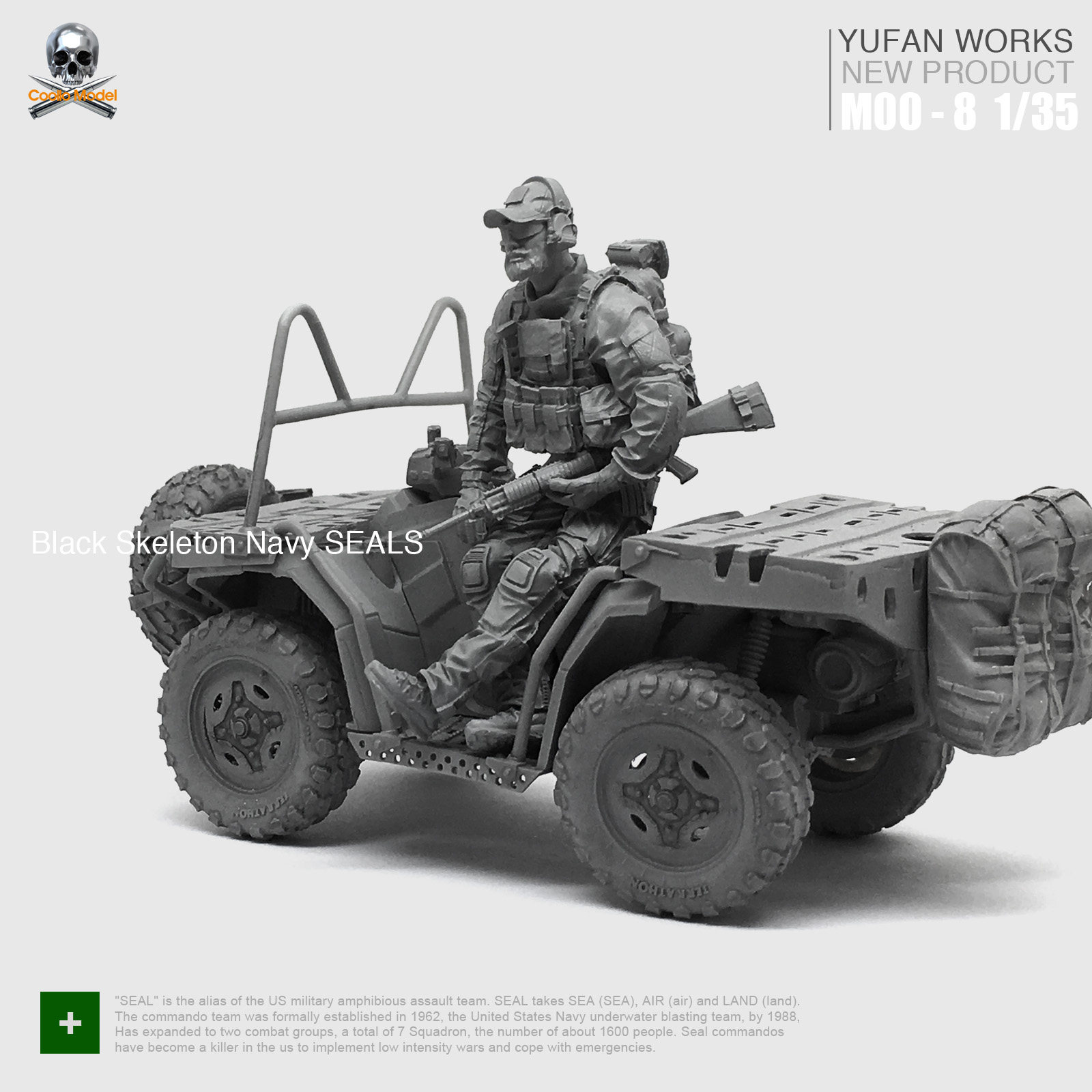 1/35树脂兵人+地形车 美军海豹突击队 MOO-08
