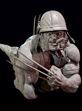 人高 45mm 65mm 金钢狼半身像 树脂兵人 TD-6508/3D