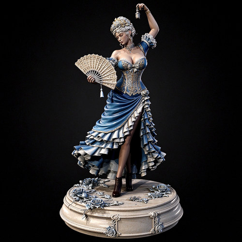 人高 38mm 50mm 75mm 舞女 树脂兵人 白模 TD-7922/3D