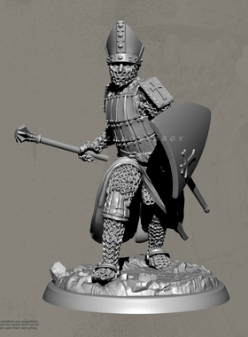 38mm 50mm 十字军 围攻(1096—1291) 树脂白模 TD-6023/3D