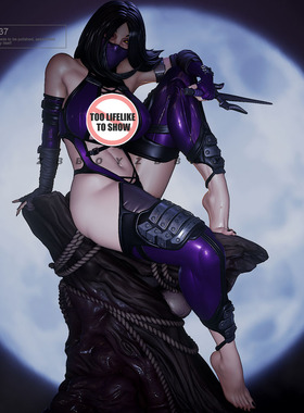 55mm 75mm ZBBOY监制 黑夜夜叉女鬼忍 树脂兵人 白模 TD-4037