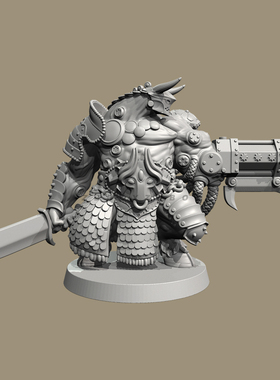 人高 38mm 50mm 75mm 雷霆悍将 树脂兵人 白模 TD-7498 /3D