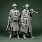 树脂兵人白模 二战欧洲兵人2人 2243