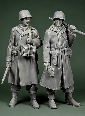 1/35 二战欧洲兵人2人 树脂兵人白模 A-2243