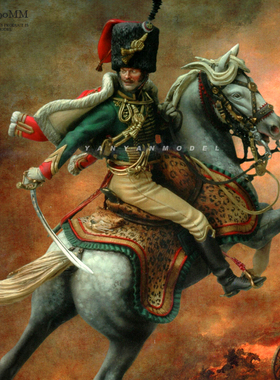 90mm 不列颠精锐骑兵  树脂手办兵人 白模高精(原特)  A-1100