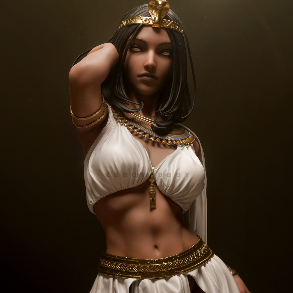 人高 38mm 50mm 75mm 克丽奥埃及女王 树脂兵人 白模TD-7435/3D