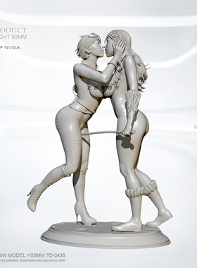 1/35 ZBBOY监制 女侠胜利之吻 树脂兵人(白模) TD-2438