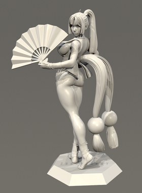 快打女侠 女骑士人高 38mm 50mm 75mm 树脂兵人白模 TD-7625/3D