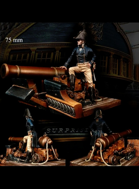 1/24  舰长炮位 树脂兵人 白模  A-2127