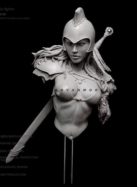 1/10 女骑士半身像  树脂手办 女兵人 白模(原特)  A-774（特价）