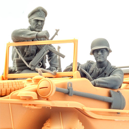 1/35  欧洲兵人2人（2人）树脂兵人 白模 (原特) A-2082