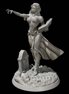 人高 38mm 50mm 75mm 奇幻魔咒女神 树脂白模 TD-6659/3D