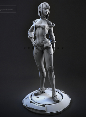 50mm 75mm ZBBOY监制 未来少女 树脂兵人 白模 TD-3999