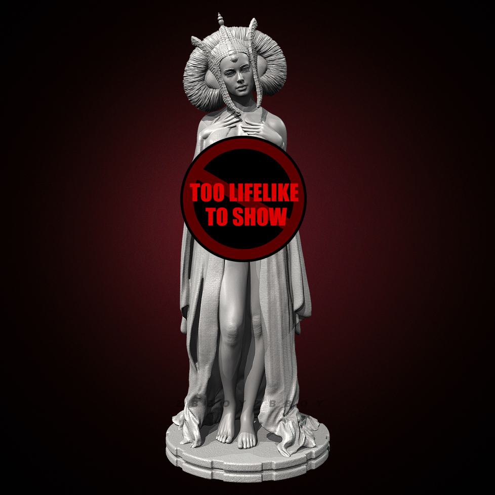 星际夫人 人高 50mm 75mm 树脂兵人 白模  TD-7570/3D