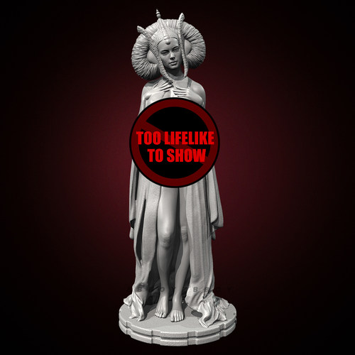 星际夫人 人高 50mm 75mm 树脂兵人 白模  TD-7570/3D