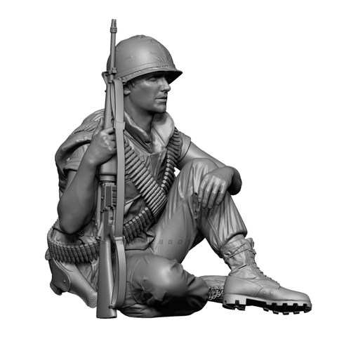 1/35 二战欧洲兵人  树脂兵人 白模(原特)  A-1959