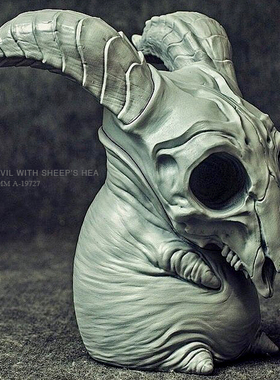 CREEPYHILL羊头肥仔小怪物GK树脂手办(白模)A-19727(现)