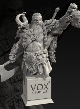 部落胸像-猛士胸像 人高 50mm 70mm 树脂兵人白模 TD-7667/3D