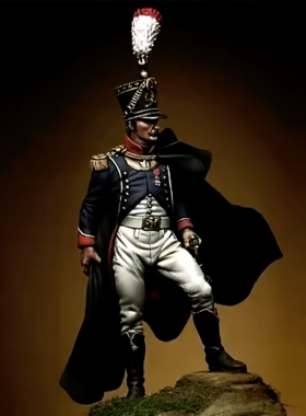 1/32  (60mm) 拿破仑时代军官兵人 树脂兵人 白模  A-2129