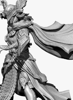 78mm ZBBOY监制 长刀战神  树脂手办 兵人 白模 TD-3422