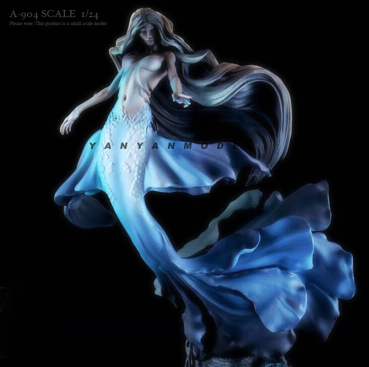 1/24 花蕊鱼美人  树脂手办 兵人 白模(原特)  a-904