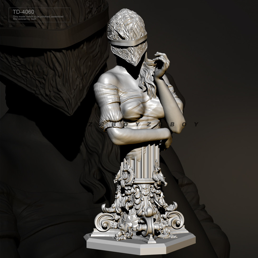 55mm zbboy监制 血族女王安娜莉丝胸像 树脂兵人 白模 td-4059/3d