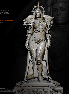 H75mm 1/24 ZBBOY监制 个性黑暗帝王女主  树脂兵人 白模 TD-2710