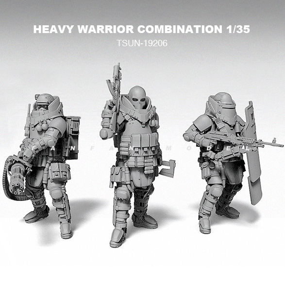 1/35 俄军现代反恐部队 树脂兵人(白模)TSUN-19206