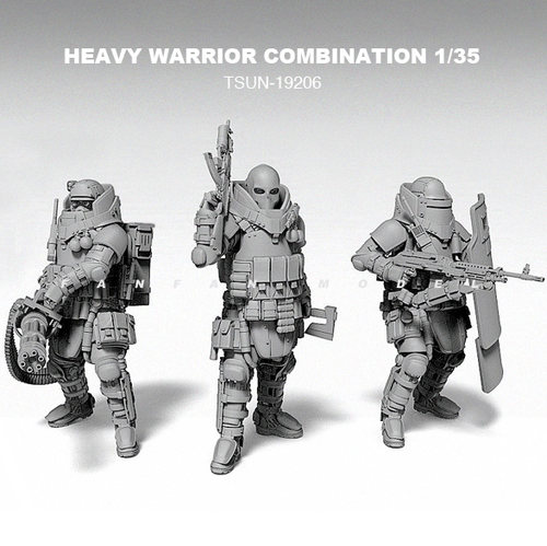 1/35 俄军现代反恐部队 树脂兵人(白模)TSUN-19206