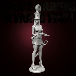 人高 38mm 50mm 75mm 一战女兵人 树脂兵人 白模 TD-7504 /3D