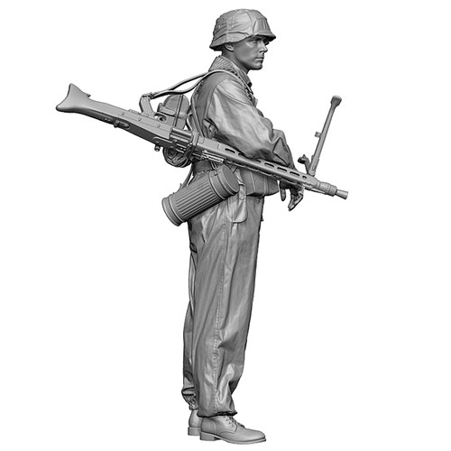 1/35 二战欧洲陆军兵人 树脂兵人 白模 A-2263