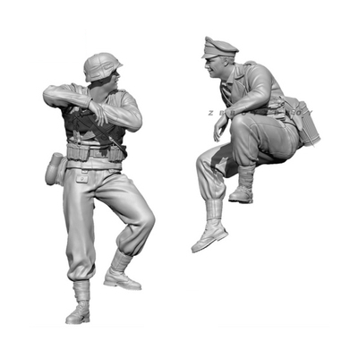 1/35  欧洲兵人2人组 (2人) 树脂兵人 白模(原特) A-2079