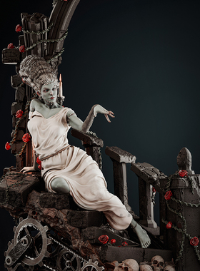 人高 38mm 50mm 75mm 科学鬼魅  树脂兵人 白模 TD-7524 /3D