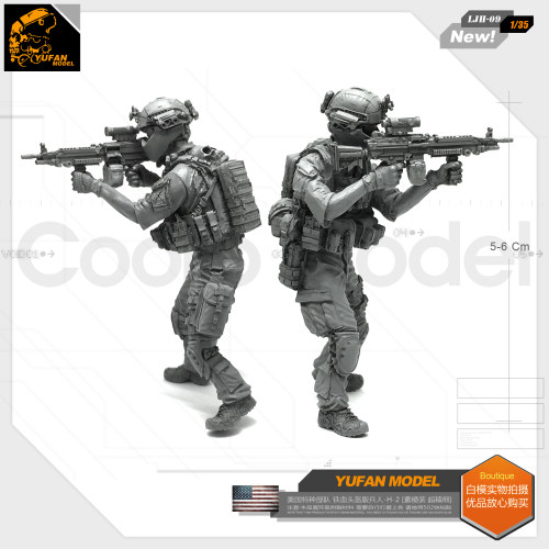 美军特种兵部队 骷髅魔鬼兵人H-2树脂模型LJH-09