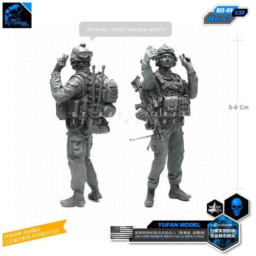 现代美军机枪手兵人自拍状态 1/35树脂兵人BEE-09