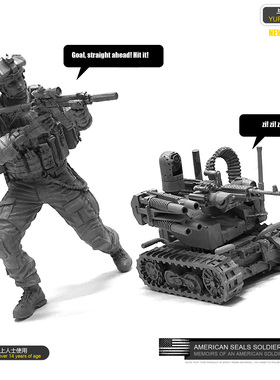 1/35美国海豹突击队及作战机器人树脂兵人LOO-21