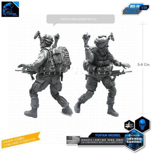 现代美军投掷手榴弹状态兵人1/35树脂兵人BEE-14