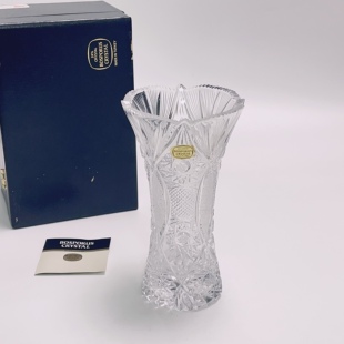 日本 回流 BOSPORUS CRYSTAL 博斯普鲁斯 水晶花瓶 花入 花器摆件