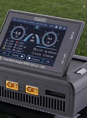ToolkitRCM8D平衡充电器触摸双路锂电池1-8s1600w大功率异步30A*2