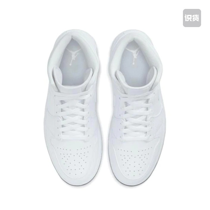 Jordan Air Jordan 1 midtriple white复古篮球鞋纯白广东cj仓,运动鞋new,运动休闲鞋,淘宝优惠券,粉丝福利购,淘宝优惠卷